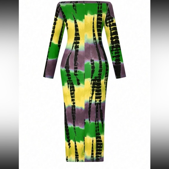 SHEIN Tie dye Off Shoulder Dress 4x - Picture 3 of 5
